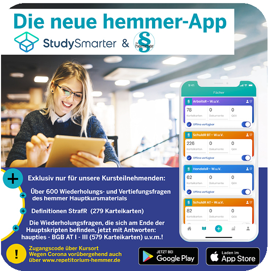 Die neue hemmer-App in Kooperation mit StudySmarter